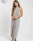 Vestido largo mujer Cross taupe - Frøens