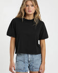 Polera mujer manga corta Globo negro - Algodón orgánico - Frøens