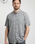 Camisa manga corta Flores celeste - Frøens
