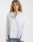 Blusa manga larga Max celeste - Lino - Frøens