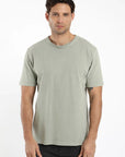 Polera manga corta hombre Plain verde claro - Algodón orgánico