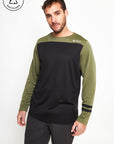 Polera manga larga hombre MTB oliva - Poliéster reciclado - Frøens