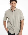 Camisa manga corta Texture classic camel - Algodón orgánico - Frøens