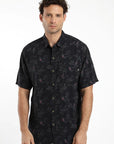 Camisa manga corta Martín Pescador negro - Frøens