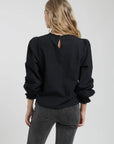 Blusa manga larga Bou negro - Algodón orgánico - Frøens