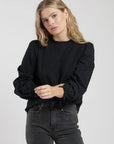 Blusa manga larga Bou negro - Algodón orgánico - Frøens