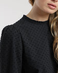 Blusa manga larga Bou negro - Algodón orgánico - Frøens
