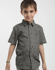 Camisa manga corta kids Hawaii olivo - Algodón orgánico