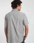 Camisa manga corta Líneas Flores taupe - Algodón orgánico - Frøens
