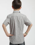Camisa manga corta kids Lineas Flores Taupe - Algodón orgánico - Frøens