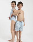 Traje de Baño kids Classic Vintage celeste - Nylon reciclado - Frøens