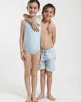 Traje de Baño girl Classic Vintage celeste