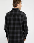 Camisa manga larga Flannel check grafito - Frøens