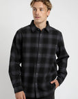 Camisa manga larga Flannel check grafito - Frøens