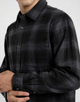 Camisa manga larga Flannel check grafito - Frøens