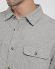 Camisa manga larga Franela gris - Algodón orgánico - Frøens