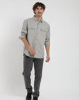 Camisa manga larga Franela gris - Algodón orgánico - Frøens