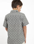 Camisa manga corta kids Palmeras olivo - Lino y algodón orgánico - Frøens