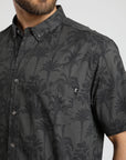 Camisa manga corta Palmeras grafito - Algodón orgánico - Frøens
