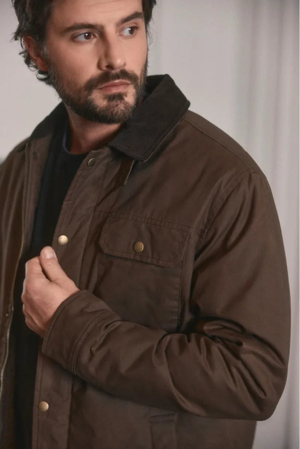 Chaqueta hombre Cali wax café