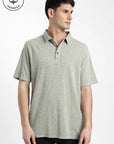Polera manga corta hombre DT verde claro - Algodón orgánico slub - Frøens