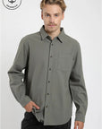 Camisa manga larga Franela verde - Algodón orgánico - Frøens