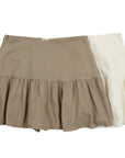 Falda corta Vuelo beige - Lino - Frøens