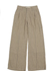 Pantalón mujer Docas rayas beige - Lino - Frøens