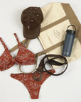 Bikini top Praia terracota - Poliéster reciclado
