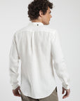 Camisa manga larga blanco - Lino