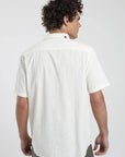Camisa manga corta Texture blanco - Algodón orgánico - Frøens