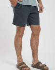 Short hombre Lino azul