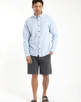 Camisa manga larga Classic celeste