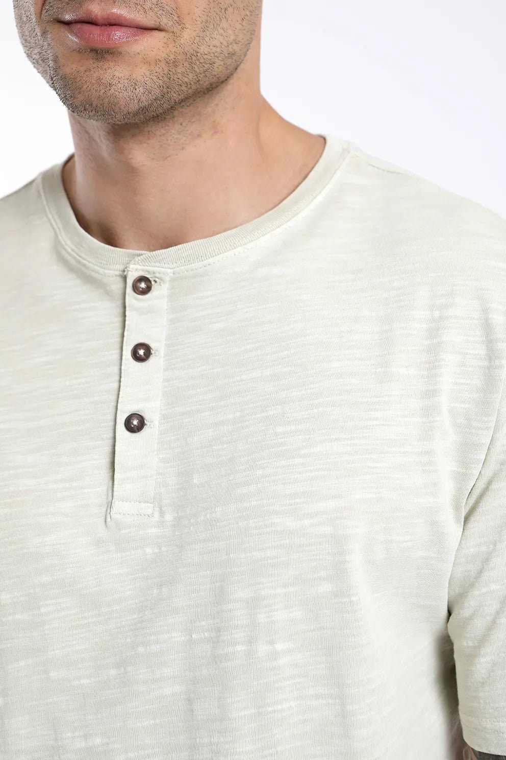 Polera manga corta hombre Mao beige – Froens