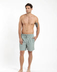 Traje de baño hombre classic Palmeras verde - Nylon reciclado
