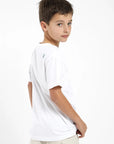 Polera manga corta kids Palmera blanco - Algodón orgánico