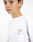 Polera manga corta kids Palmera blanco - Algodón orgánico