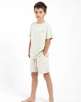 Polera manga corta kids Bote beige - Algodón orgánico