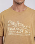 Polera manga corta hombre Montaña mostaza - Algodón orgánico slub - Frøens