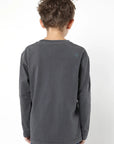 Polera manga larga kids Fungi grafito