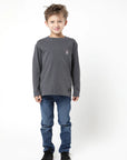 Polera manga larga kids Fungi grafito