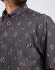 Camisa manga corta Navajo grafito - Algodón orgánico - Frøens