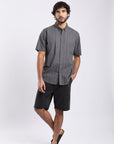 Camisa manga corta Texture Military gris - Frøens