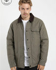 Chaqueta hombre Cali waxed olivo - Algodón orgánico
