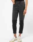 Jeans straight mujer Bicolor gris - Frøens