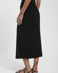 Falda larga Lisa negro - Lino - Frøens