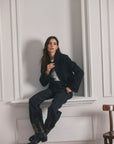 Chaqueta lana mujer Vera negro - Lana