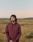 Polerón hombre Hoodie burdeo - Algodón orgánico - Frøens