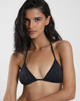 Bikini top reversible Maia azul - Poliéster reciclado