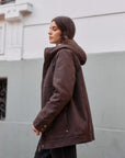 Chaqueta mujer Niebla café